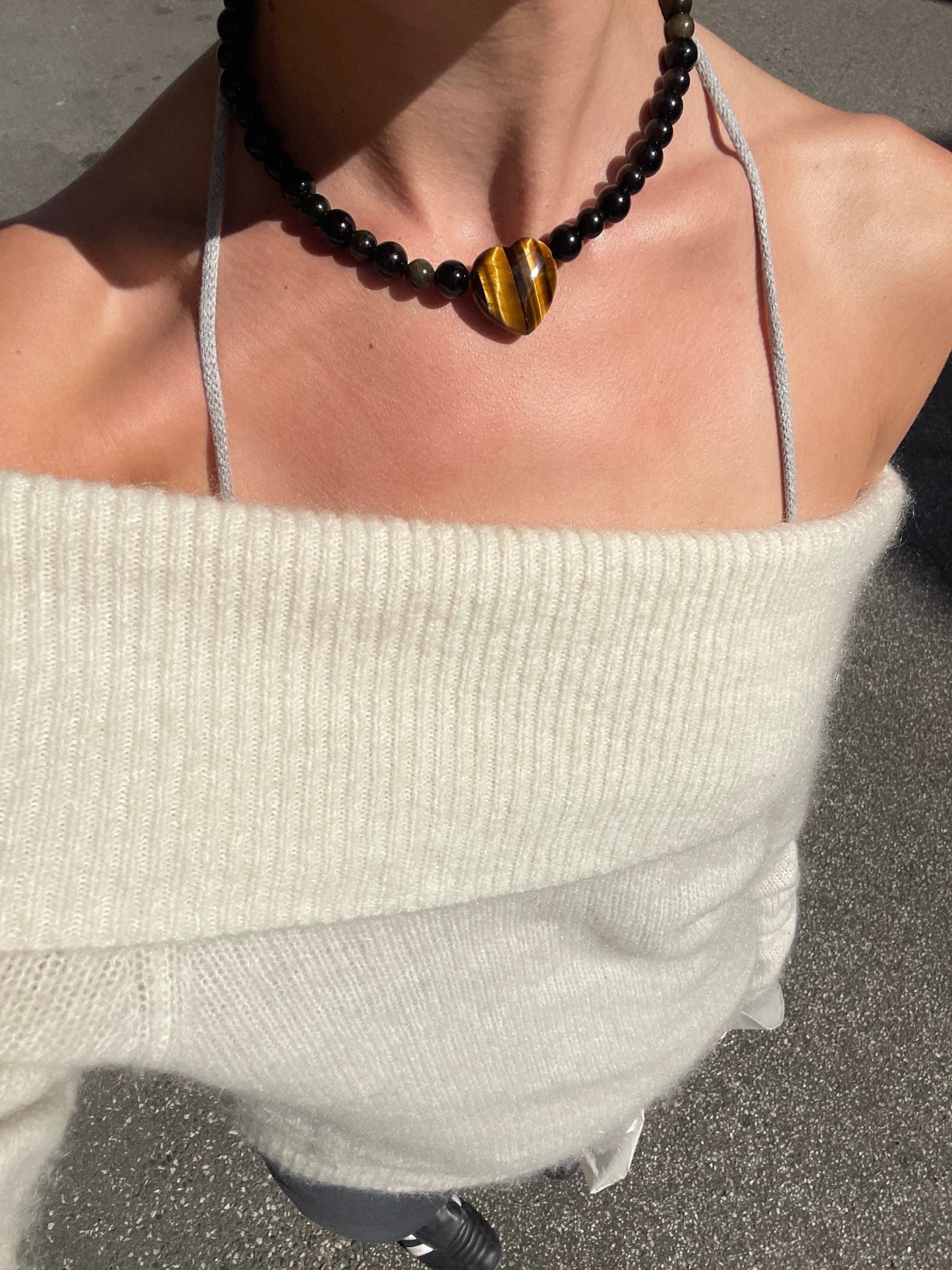 Obsidian Heart Necklace
