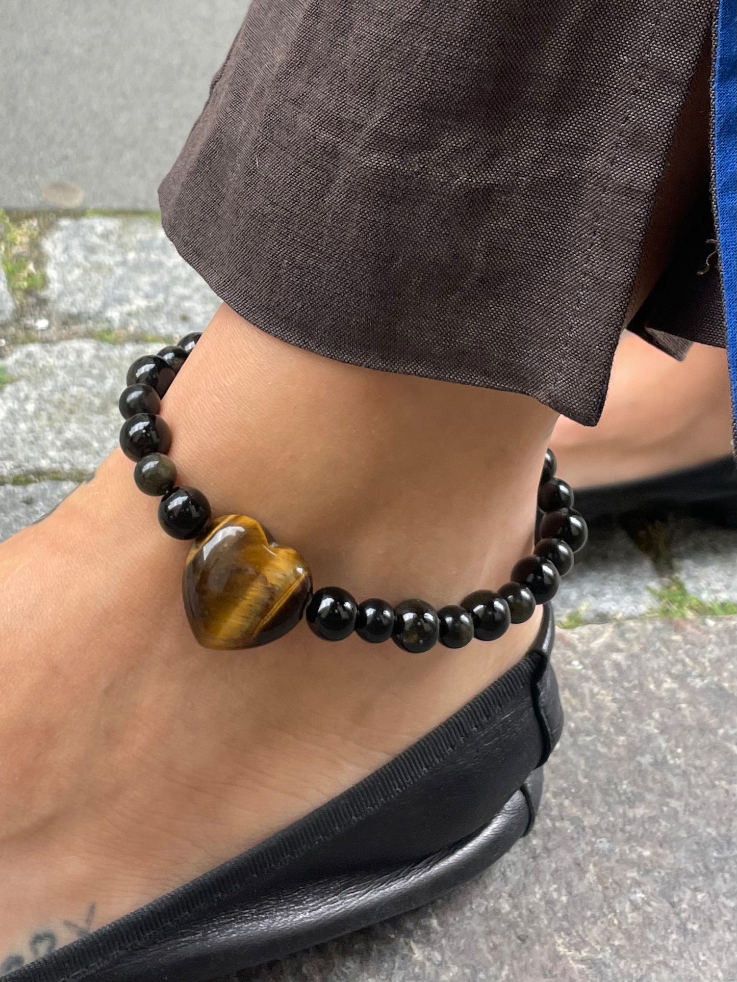 Obsidian Heart Bracelet/Anklet