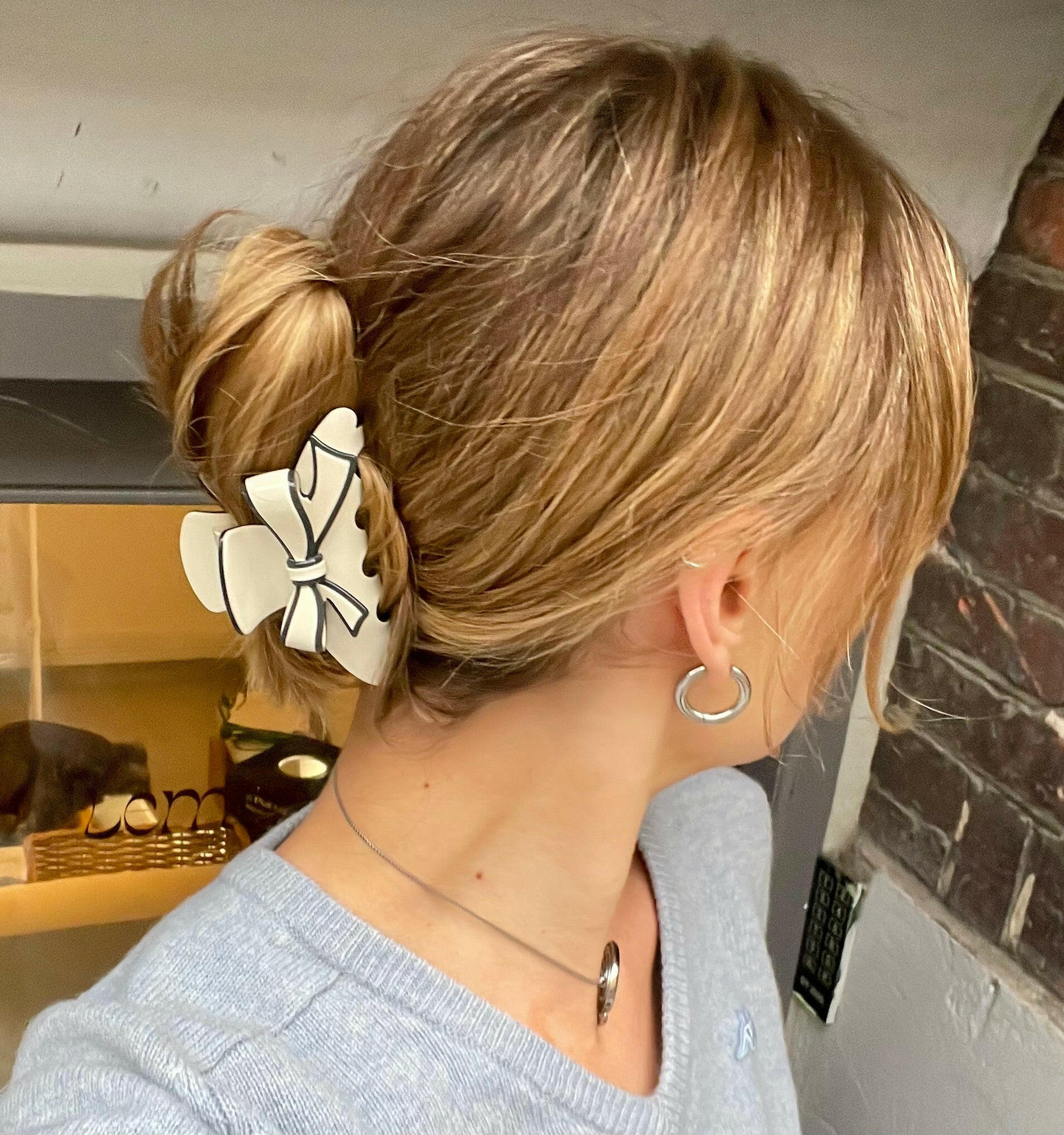 Bow Clip - Lemon Lua Bow Clip Lemon Lua Black Lemon Lua Bow Clip Bow Clip