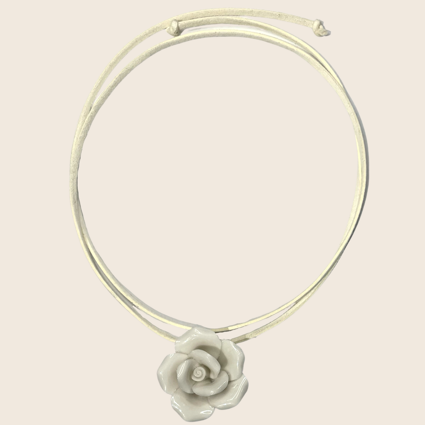 White Rose Necklace - Lemon Lua White Rose Necklace Lemon Lua Creme White Lemon Lua White Rose Necklace White Rose Necklace