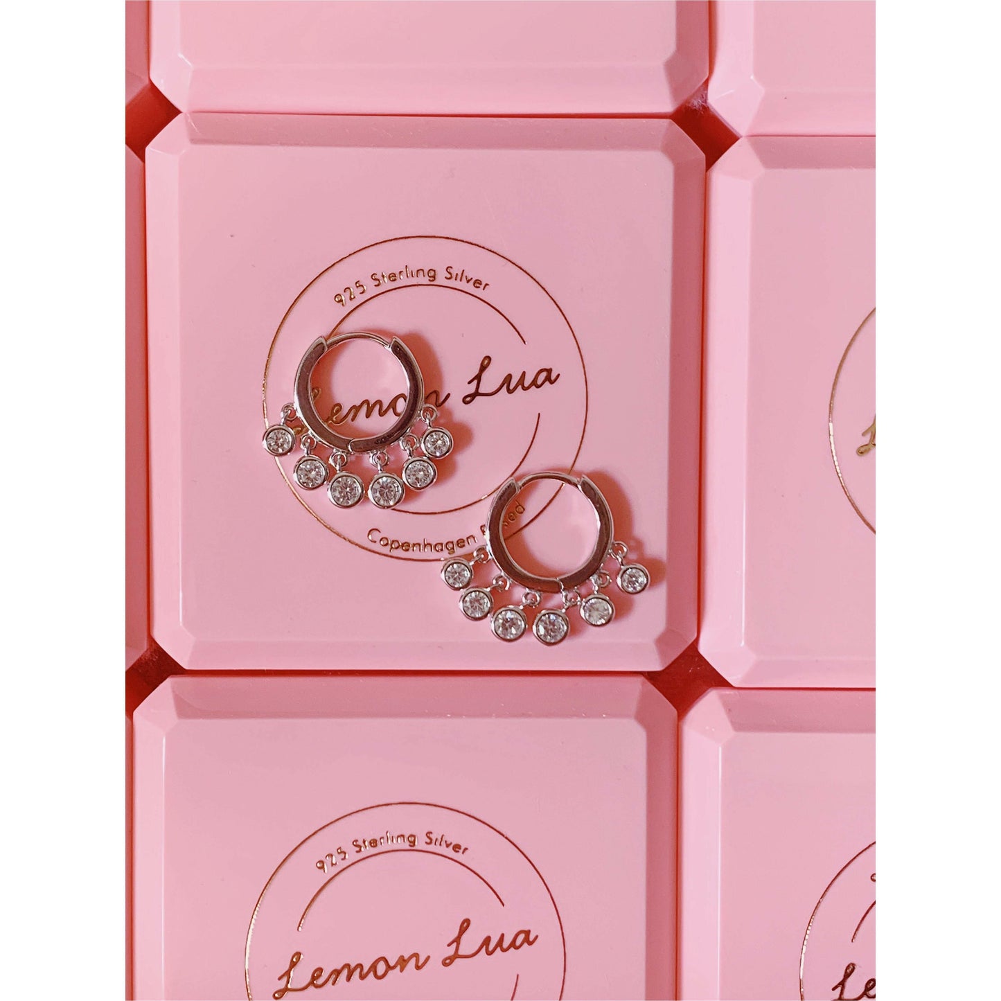 Tiny Daze Hoops - Lemon Lua Tiny Daze Hoops Lemon Lua A pair / Silver Lemon Lua Tiny Daze Hoops Tiny Daze Hoops