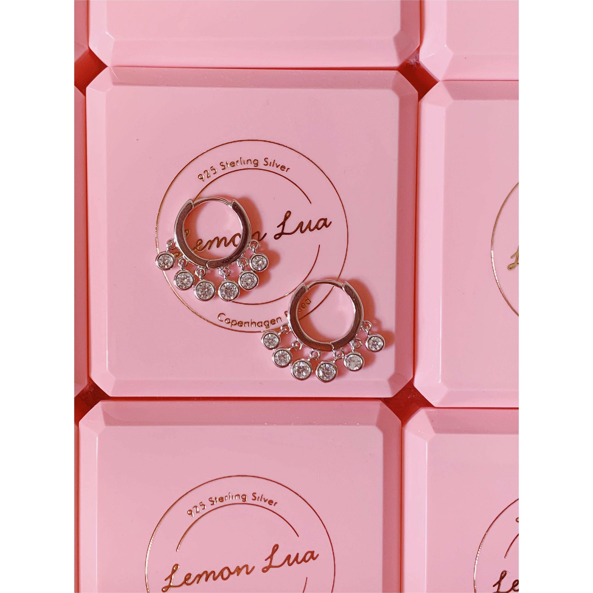 Tiny Daze Hoops - Lemon Lua Tiny Daze Hoops Lemon Lua A pair / Silver Lemon Lua Tiny Daze Hoops Tiny Daze Hoops