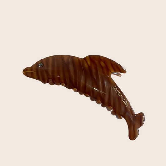 Dolphin Hairclip - Lemon Lua Dolphin Hairclip Lemon Lua Brown Lemon Lua Dolphin Hairclip Dolphin Hairclip
