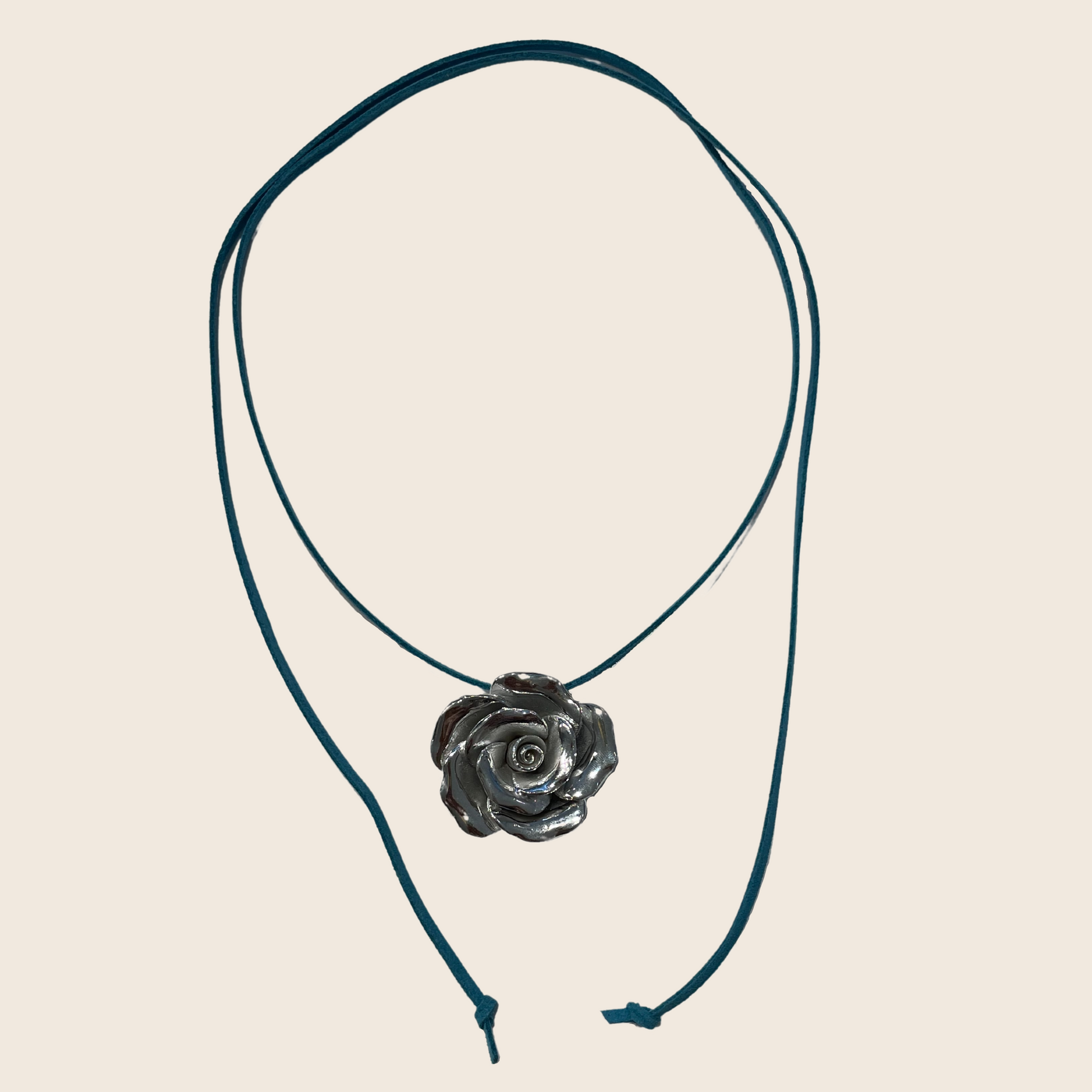 Silver Rose Necklace - Lemon Lua Silver Rose Necklace Lemon Lua Black Lemon Lua Silver Rose Necklace Silver Rose Necklace