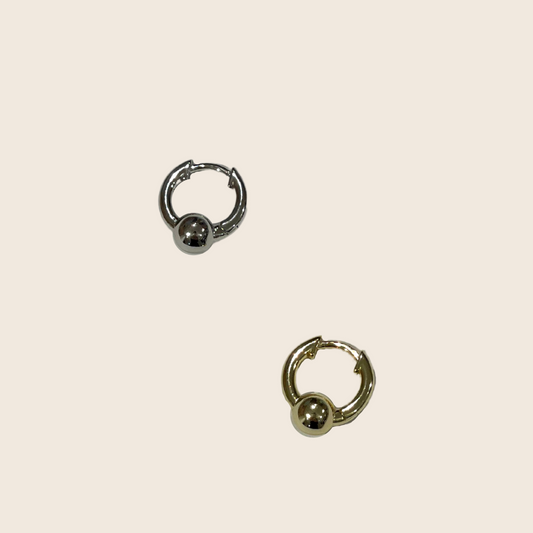 Ball Hoop Earrings - Lemon Lua Ball Hoop Earrings Lemon Lua A pair / Silver Lemon Lua Ball Hoop Earrings Ball Hoop Earrings