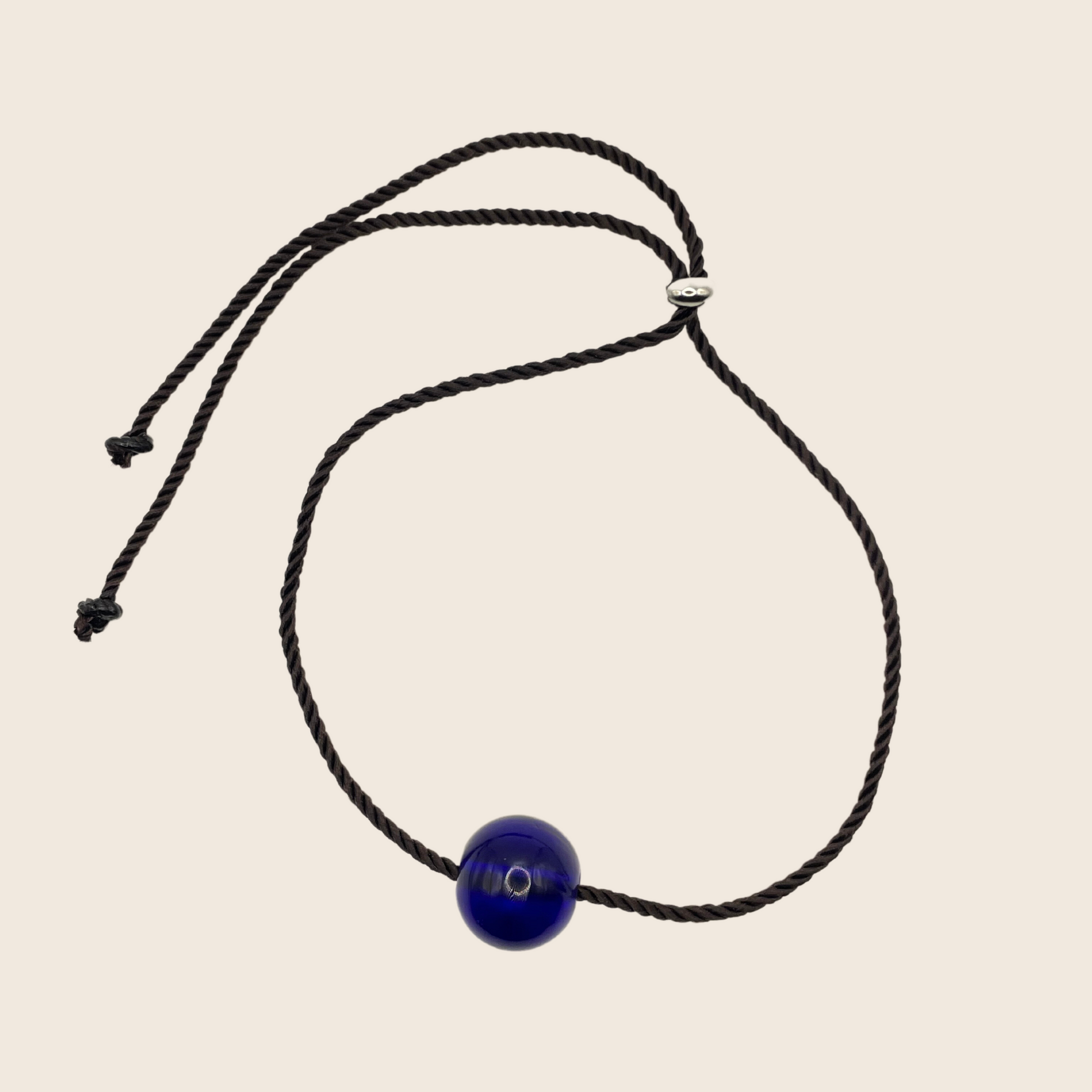 Bubble Glass Necklace - Lemon Lua Bubble Glass Necklace Lemon Lua Blue Bubble Brown String Lemon Lua Bubble Glass Necklace Bubble Glass Necklace