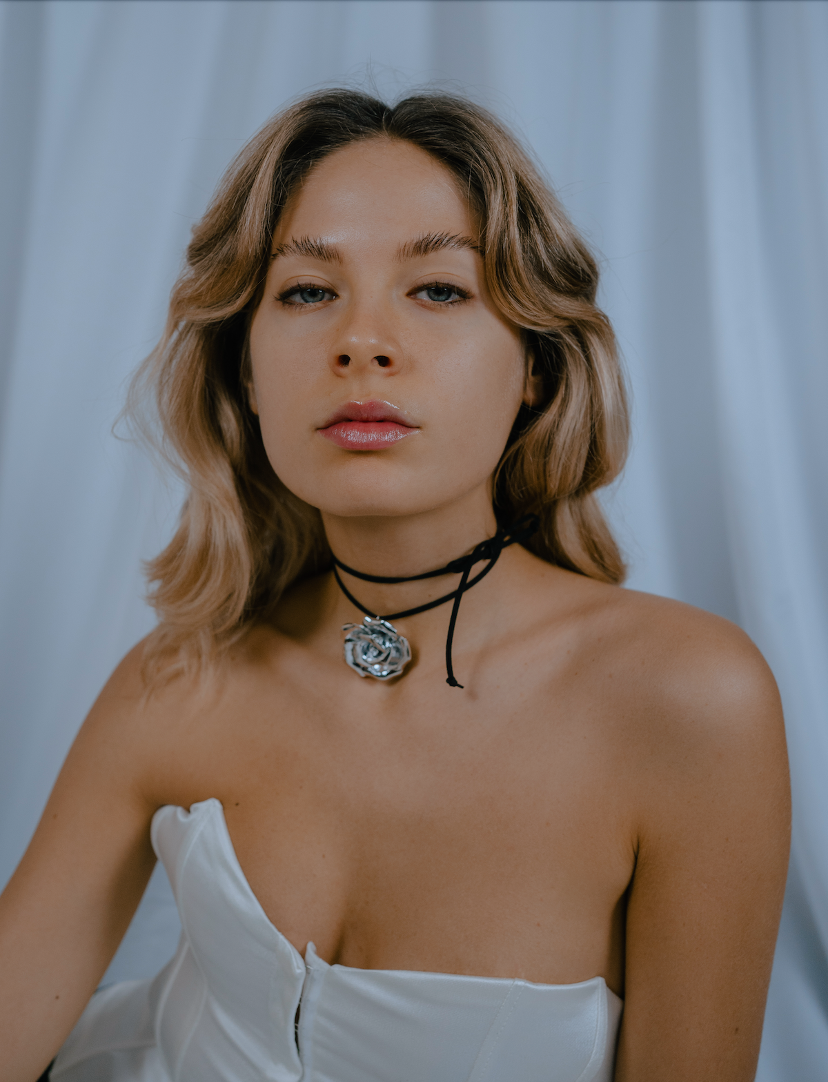 Silver Rose Necklace - Lemon Lua Silver Rose Necklace Lemon Lua Black Lemon Lua Silver Rose Necklace Silver Rose Necklace