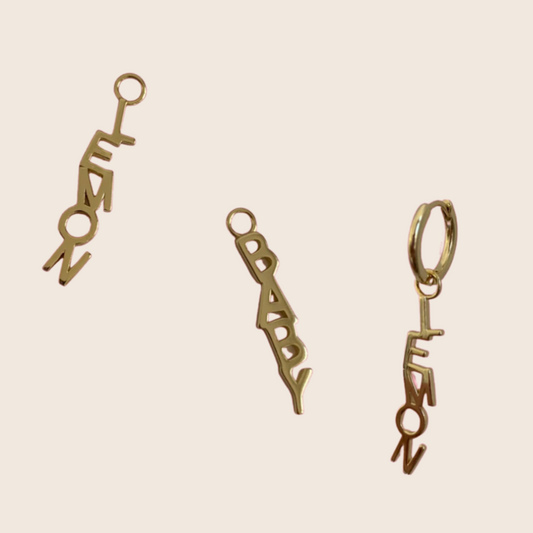 Letters Charm - Lemon Lua Letters Charm Lemon Lua LEMON Lemon Lua Letters Charm Letters Charm