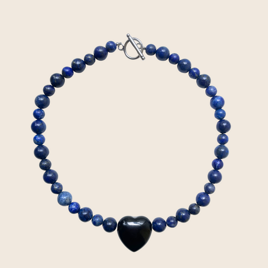 Lapis Obsidian Necklace