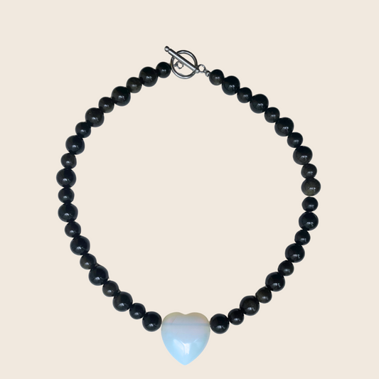 Obsidian Heart Necklace