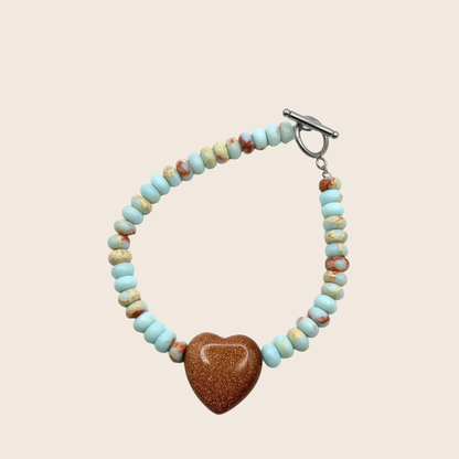 Meet the Imperial Jasper Heart Anklet