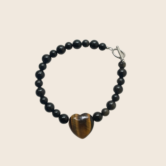 Obsidian Heart Bracelet/Anklet