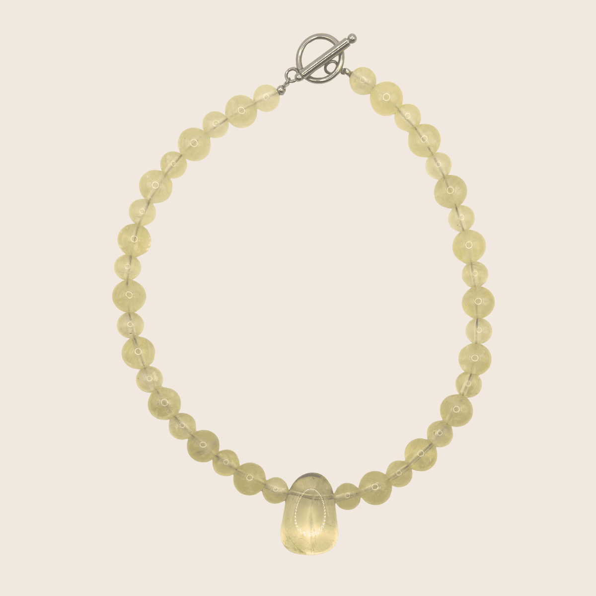 Lemon Quartz Gemstone Necklace.