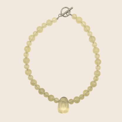 Lemon Quartz Gemstone Necklace.