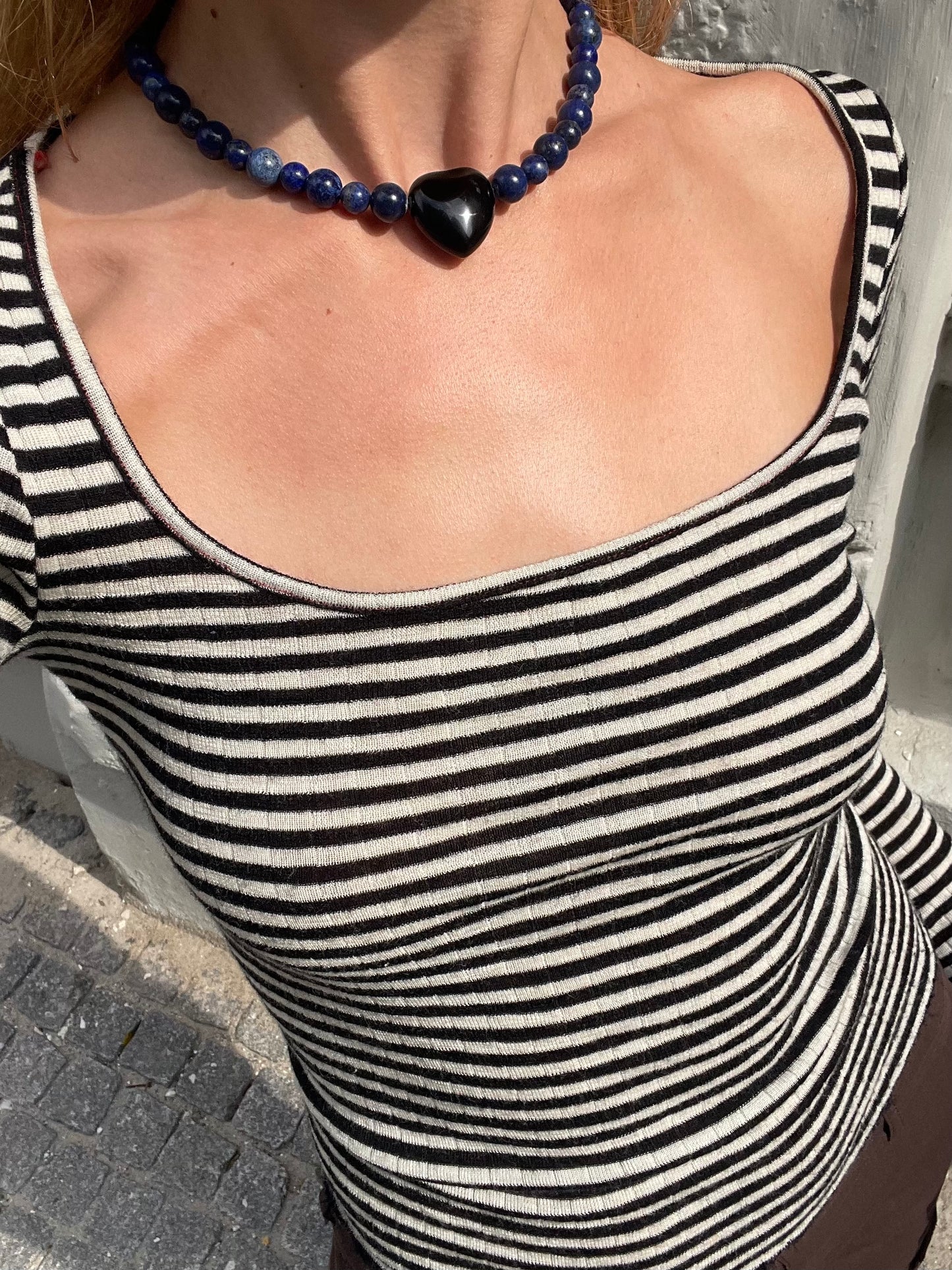 Lapis Obsidian Necklace