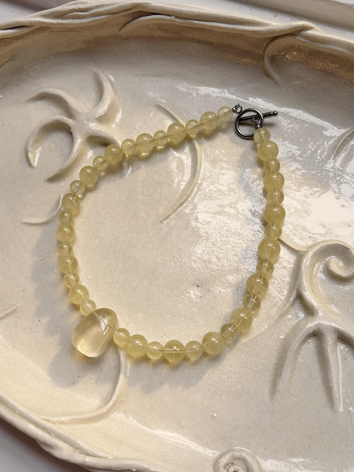Lemon Quartz Gemstone Necklace