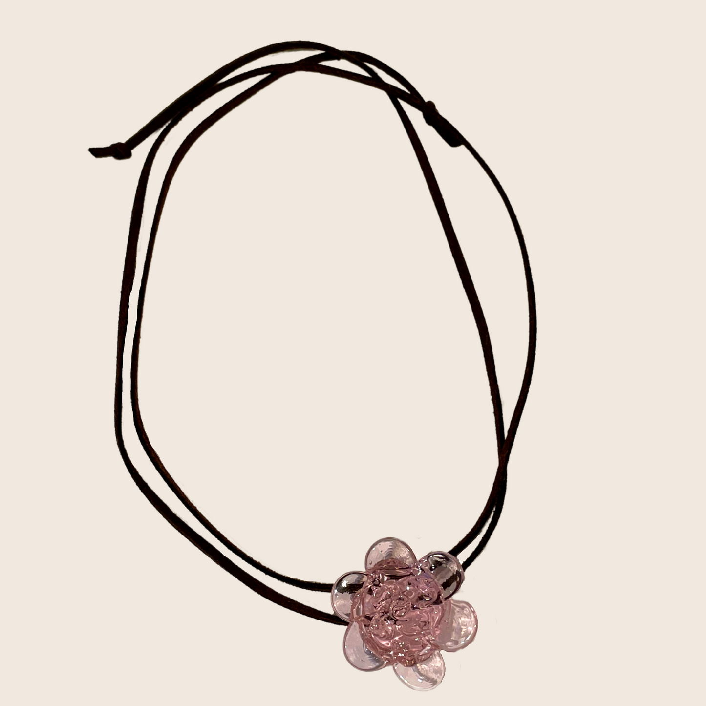 Pink Flower Glass Necklace - Lemon Lua Pink Flower Glass Necklace Lemon Lua Lemon Lua Pink Flower Glass Necklace Pink Flower Glass Necklace