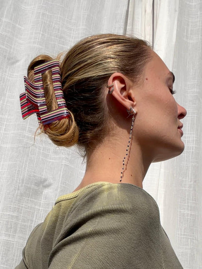 PREORDER Large Striped Jelly Hairclip