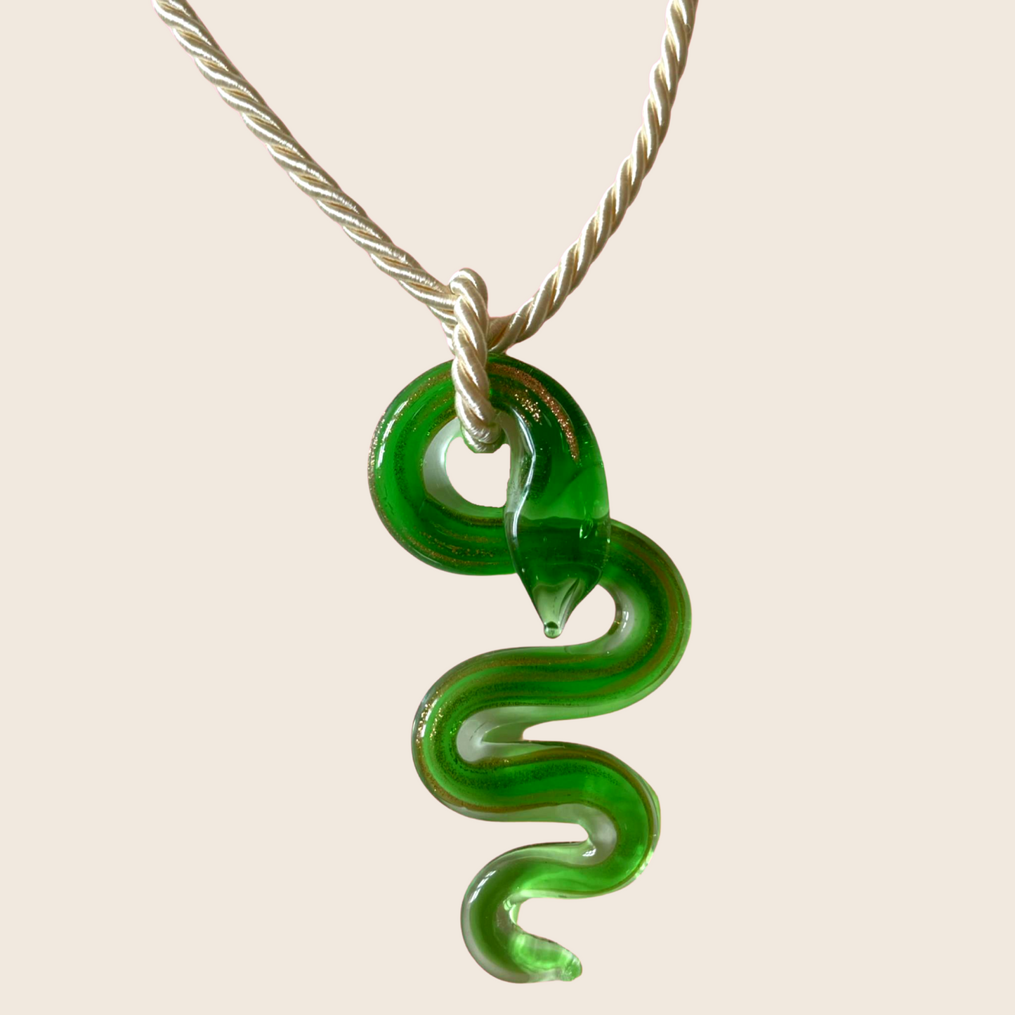 Glass Snake Necklace - Lemon Lua Glass Snake Necklace Lemon Lua Lemon Lua Glass Snake Necklace Glass Snake Necklace