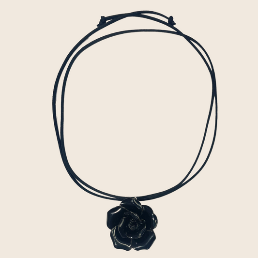 Black Rose Necklace - Lemon Lua Black Rose Necklace Lemon Lua Black Lemon Lua Black Rose Necklace Black Rose Necklace